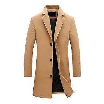 AAM CLOTHING ARTICLE #6708  Men Coat Single Breasted Decorative Jacket Easy Match Polyester Keep