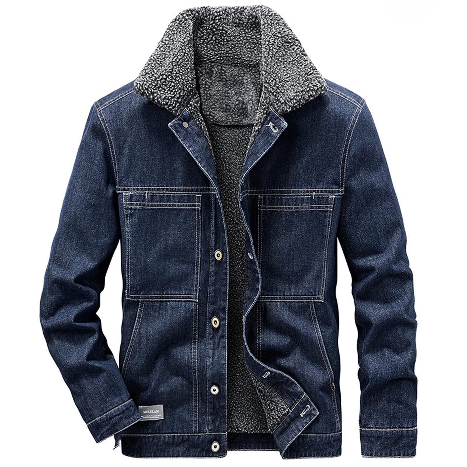 AAM CLOTHING ARTICLE #6702 Denim Fleece Lined Jacket Men